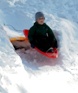 Snow Jump in backyard