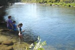 Early morning trout fishing