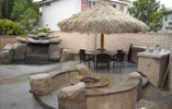 Finished Spa, Palapas, & Fire Pit
