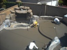 Smoothing the concrete