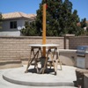 Palapas pole installed
