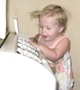Having fun in the AC at the hotel