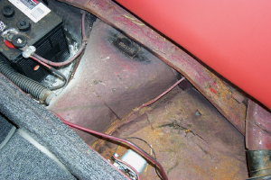 Chassis VIN # under rear seat
