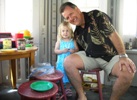 Uncle Andy in the playhouse